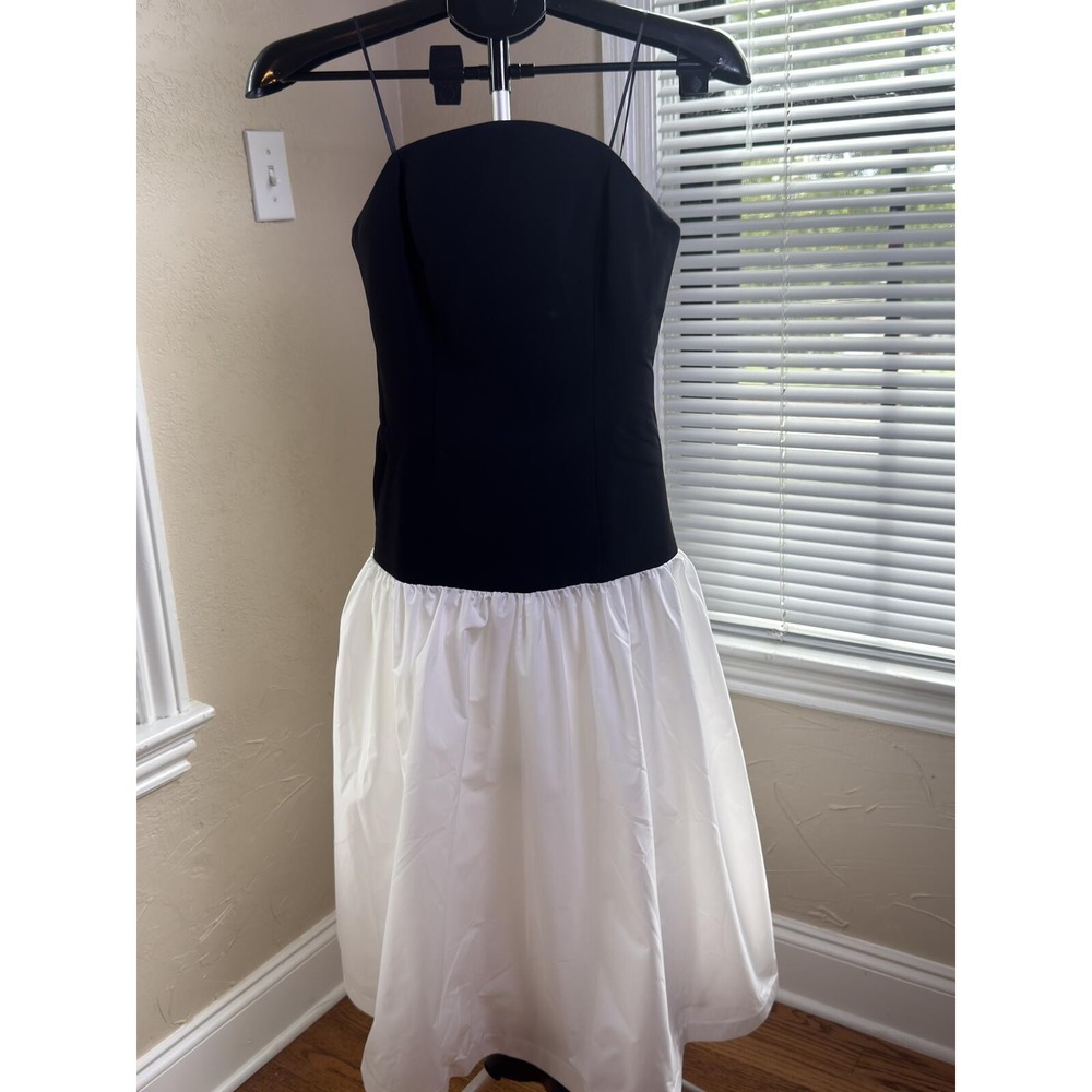 NWT Amanda Uprichard Valencia Bubble Dress Black White XS Designer